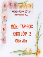 Bài giảng TAP DOC TUAN 31-thu hai TIET 1