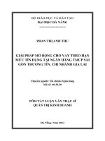 Giải pháp mở rộng cho vay theo hạn mức tín dụng tại ngân hàng TMCP sài gòn thương tín, chi nhánh gia lai 