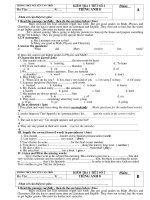 Tài liệu KT 1 tiết Anh 8-Số 2