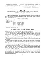 Bài giảng Báo cáo sơ kết công tác Đội HKI