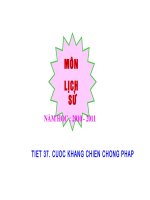 Tài liệu tiết 37, II/ Cuộc kháng chiến chống Pháp