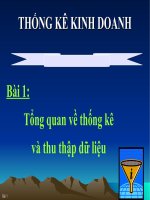 Bài soạn Chương 1 Tổng quan về thống kê