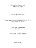 Giải pháp nâng cao mức sống dân cư ở thành phố đà nẵng  