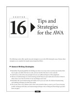 Tips and Strategies for the AWA