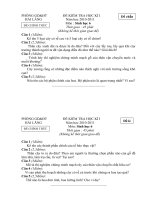 Tài liệu ĐỀ THI VÀ ĐÁP ÁN SINH HỌC 6 HKI 10-11