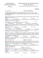 Bài giảng ĐỀ THI THỬ ĐH CÓ ĐÁP AN