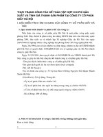 Thực trạng công tác kế toán tập hợp chi phí sản xuất và tính giá thành sản phẩm tại công ty cổ phần giầy hà nội