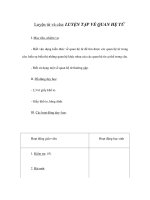 Luyện từ và câu - LUYỆN TẬP VỀ QUAN HỆ TỪ