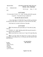 QUYẾT ĐỊNH số 36/2003/NĐ-CP ngày 4/4/2003