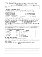 Bài soạn de kiem tr hoc ki I lich su 6 hay