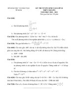 Bài giảng Đề thi vào lớp 10 chuyên TP HCM (2010-2011)