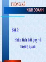 Tài liệu Chương 7 Phân tích hồi quy và  tương quan