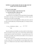 NHỮNG LÝ LUẬN CHUNG VỀ VKD VÀ HIỆU QUẢ SỬ DỤNG VKD CỦA DOANH NGHIỆP