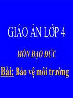 Gián án BÀI 14_ BẢO VỆ MÔI TRƯỜNG
