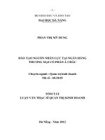 Đào tạo nguồn nhân lực tại ngân hàng thương mại cổ phần á châu 