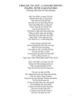 Tài liệu T.Ngữ -Cdao: Quê hương là chùm Khế ngọt...