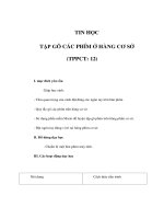 TIN HỌC - TẬP GÕ CÁC PHÍM Ở HÀNG CƠ SỞ