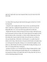 MỘT SỐ Ý KIẾN ĐỀ XUẤT ĐẨY MẠNH CÔNG TÁC KẾ TOÁN NGUYÊN VẬT LIỆU