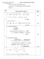 Gián án Đáp án - biểu điển đề môn casio TP Rạch giá sio