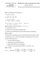 Đề  thi - đáp án H/kỳ I  Toán 9 -  Nam Định