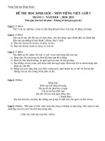 Bài soạn De thi TV 5- Co dap an