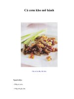 Cá cơm kho mỡ hành