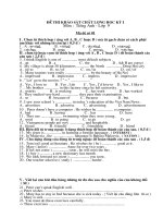 Gián án Đề Thi KSCL HKI (2010- 2011 ) Đề Sở