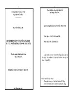 Phát triển bền vững nông nghiệp huyện nghĩa thành, tỉnh quảng ngãi 