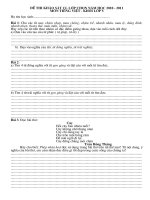Gián án Đề thi TNNT lop 5 Tiếng Việt 2010-2011