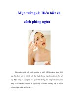 Mụn trứng cá: Hiểu biết và cách phòng ngừa