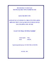 Giám sát sự lưu hành của virus cúm type AH5N1 trên đàn thuỷ cầm tại một số xã thuộc huyện gia lâm, đông anh   hà nội 