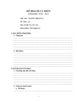 Bài soạn KE HOACH CA NHAN TRUONG