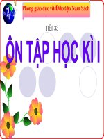 Gián án Ôn tập học kì 1- Lớp 9