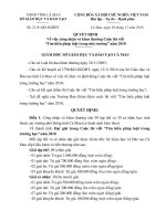 Gián án Quyết định của sdg Cà Mau về Thi tìm hiểu pháp luật trong trường học năm 2010