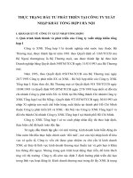 THỰC TRẠNG ĐẦU TƯ PHÁT TRIỂN TẠI CÔNG TY XUẤT NHẬP KHẨU TỔNG HỢP I HÀ NỘI