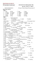 Bài giảng Thi thử ĐH Anh 2011 số 5