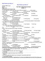 Anh 10 Đề thi HK I số 4