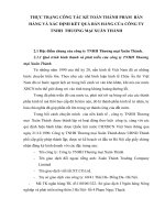 THỰC TRẠNG CÔNG TÁC KẾ TOÁN THÀNH PHẨM  BÁN HÀNG VÀ XÁC ĐỊNH KẾT QUẢ BÁN HÀNG CỦA CÔNG TY TNHH  THƯƠNG MẠI XUÂN THÀNH