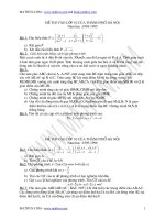 Tài liệu Bo de tuyen sinh vao lop10 HaNoi