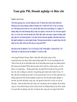 Tam giác PR, Doanh nghiệp và Báo chí