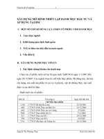 XÂY DỰNG MÔ HÌNH THIẾT LẬP DANH MỤC ĐẦU TƯ VÀ ÁP DỤNG TẠI BSC