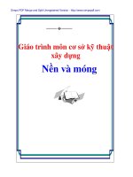 Giáo trình môn cơ sở kỹ thuật xây dựng: Nền và móng