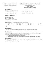 Tài liệu khao sat toan 6 dau nam