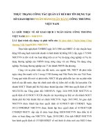 THỰC TRẠNG CÔNG TÁC QUẢN LÝ RỦI RO TÍN DỤNG TẠI SỞ GIAO DỊCH I NGÂN HÀNG CÔNG THƯƠNG VIỆT NAM