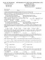 Bài giảng Đề thi thu DH THPT Tinh Gia 1-Lan 1(co DA)