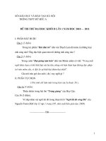 Gián án ĐỀ THI THỬ ĐH KHỐI D & ĐÁP AN