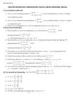 Gián án Tổng hợp về phương trình đường thẳng