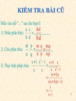 Biến đổi biểu thức hữu tỉ. Giá trị của phân thức