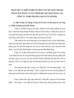 NHẬN XÉT VÀ KIẾN NGHỊ VỀ CÔNG TÁC KẾ TOÁN THÀNH PHẨM  BÁN HÀNG VÀ XÁC ĐỊNH KẾT QUẢ BÁN HÀNG TẠI CÔNG TY TNHH THƯƠNG MẠI XUÂN THÀNH