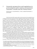 Domestic perspectives and regulations in protecting the polar marine environment - Australia, Canada and the United States
